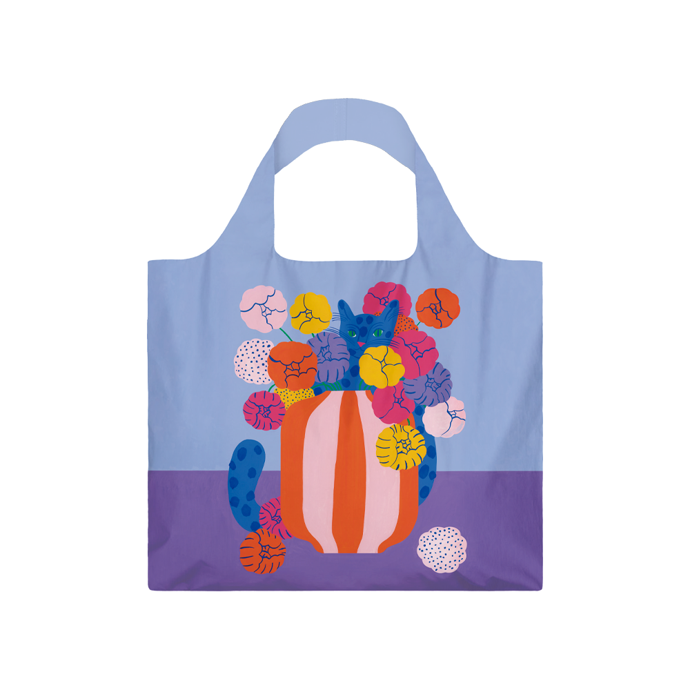 아티쉬 마켓백 - 아가트 싱어 Flowers and cat purple