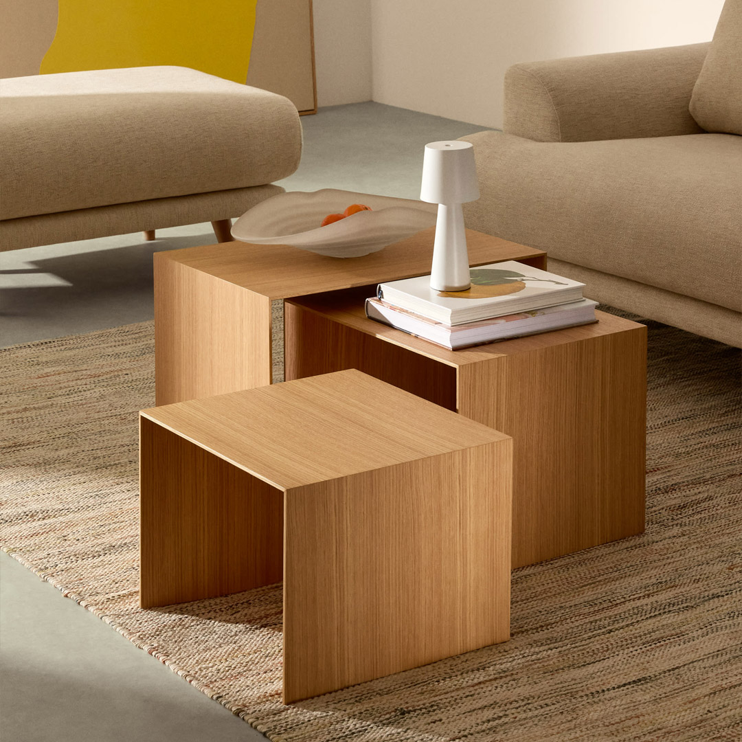 [단독쿠폰] 케이브홈 LITTO 리토 사이드테이블 (오크) 55x40cm