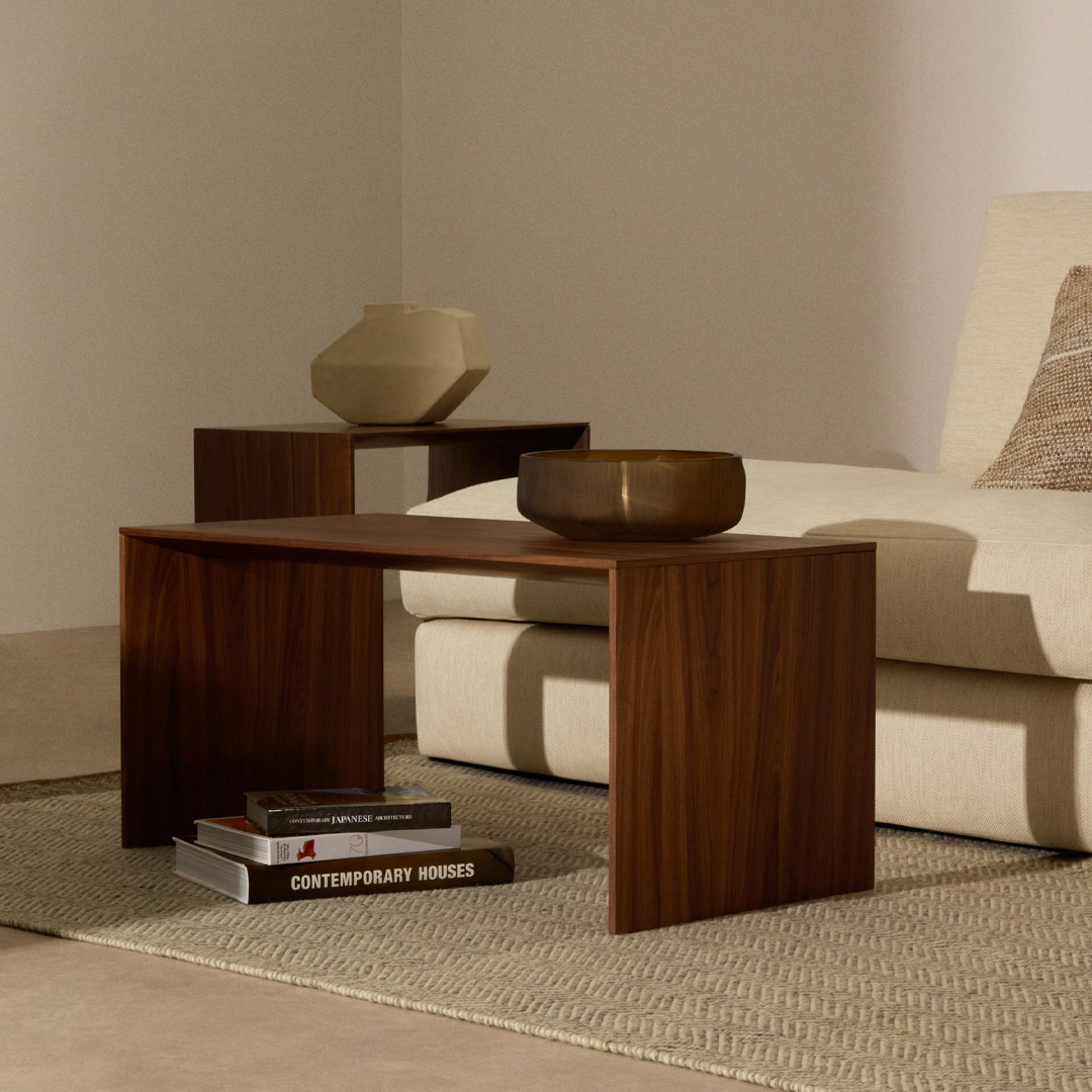 (1월특가) [단독쿠폰] 케이브홈 LITTO 리토 소파테이블 (월넛) 90x45cm (-2/2)