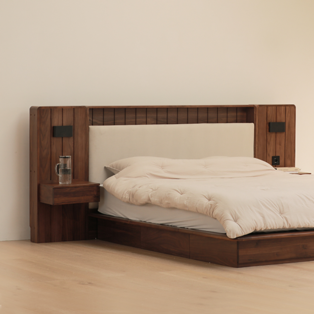 (11월특가) 라미에스 르위스 원목 수납 호텔 침대 프레임