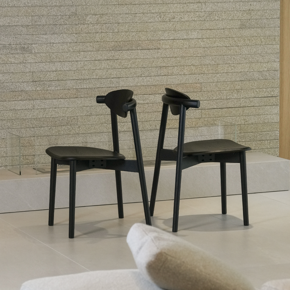 (1월특가) 라미에스 솔브 애쉬 블랙 원목 식탁 의자