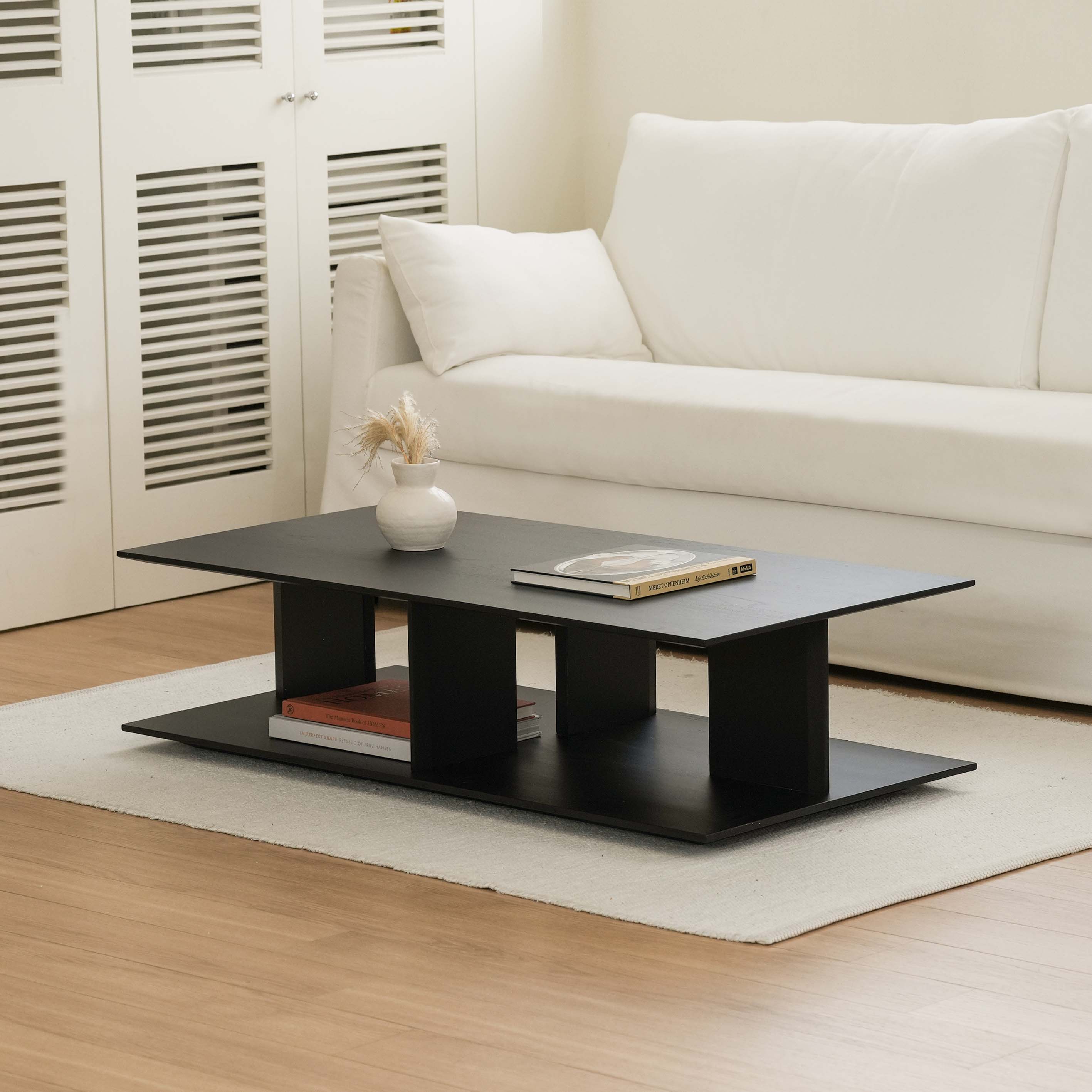 (1월특가) 라미에스 에트나 CT-01 애쉬 블랙 소파 테이블 1200