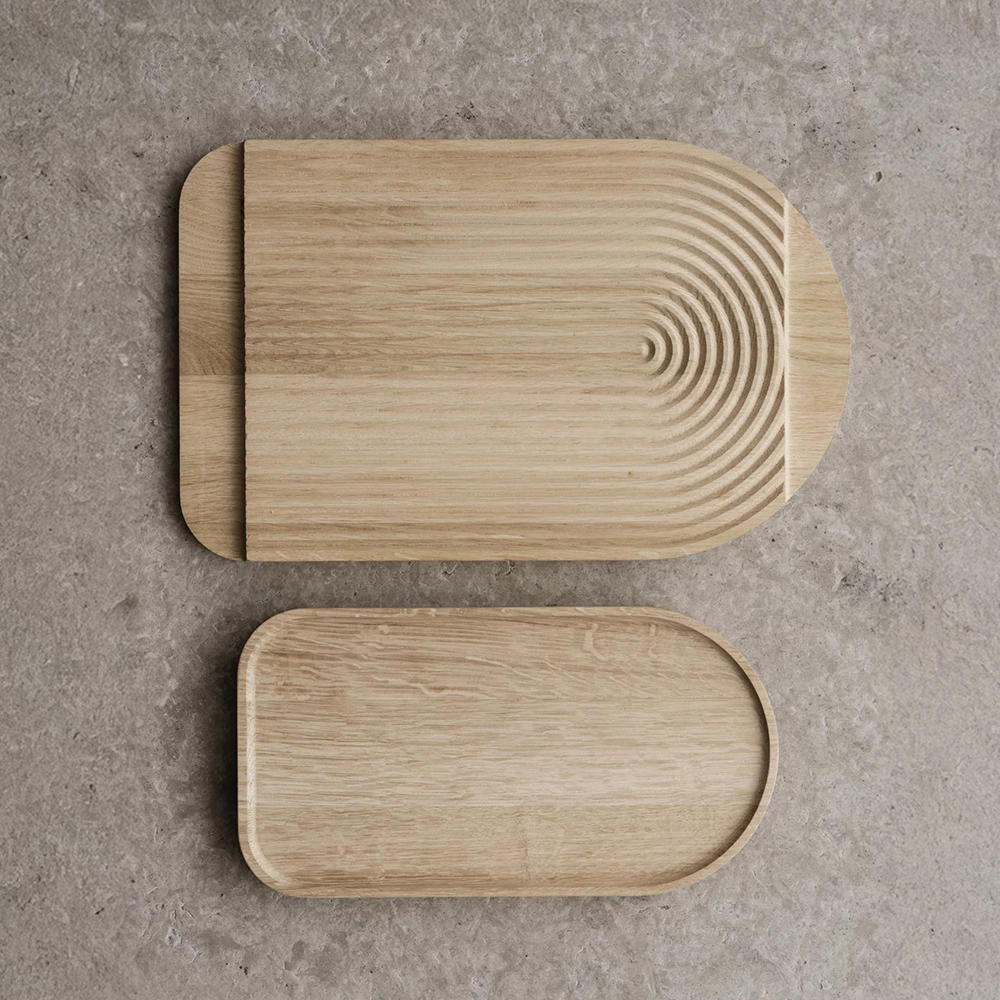 블로무스 젠 참나무 트레이 도마 L