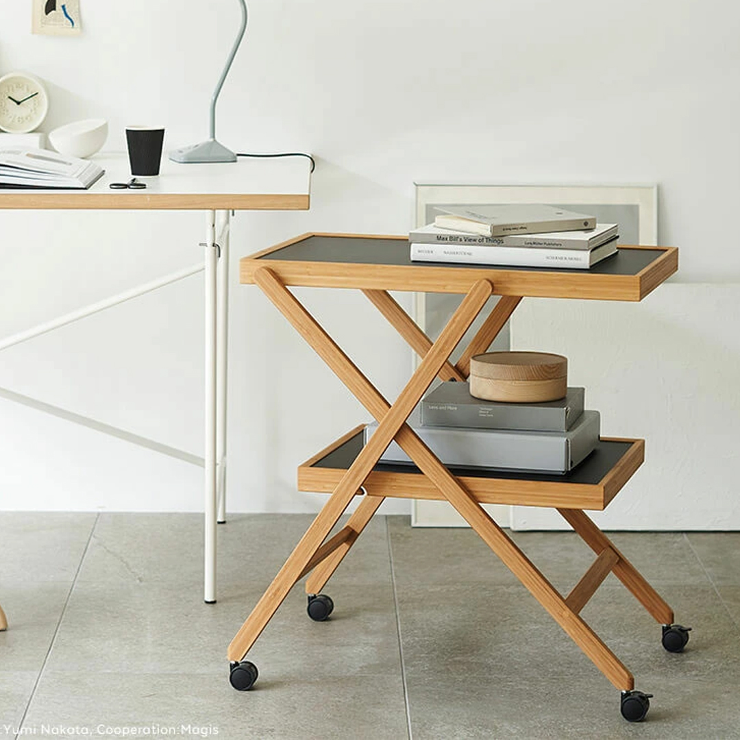 타이토 접이식 우드 트롤리 taitto - black