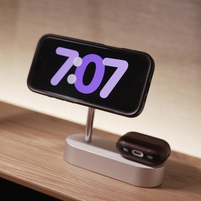 버니언스 쏘쓰x버니언스 FURN 2in1 Qi2 마그네틱 무선 충전기 (블랙/화이트)