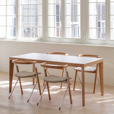 지아띠 바튼 포세린 식탁 테이블 - 오크