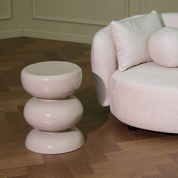 (1월특가) 스튜디오딥스 콘토우 베이지 사이드 테이블 & 스툴 (-2/2)