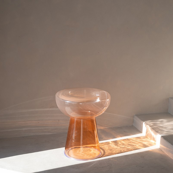 (2월특가) 스튜디오딥스 레드 투톤 글라스 사이드 테이블 (-2/24)