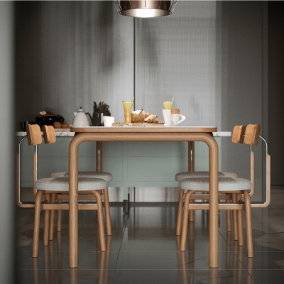 지아띠 라온 포세린 식탁 테이블 - 오크