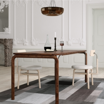 (11월특가) 지아띠 라온 원목 식탁 테이블 - 월넛 (-11/30)