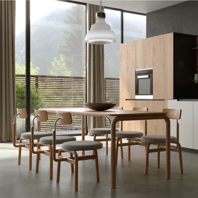 (11월특가) 지아띠 라온 원목 식탁 테이블 - 오크 (-11/30)