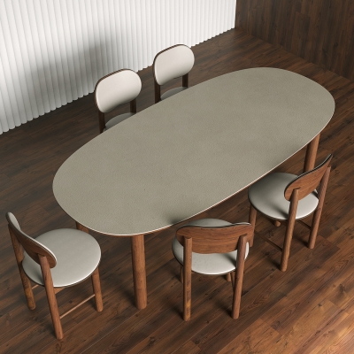 (11월특가) 지아띠 뮤이 포세린 식탁 테이블 - 월넛 (-11/30)