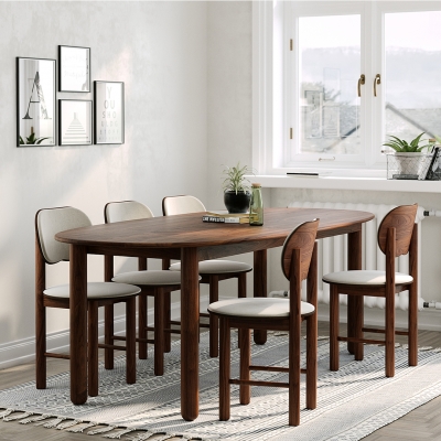 (11월특가) 지아띠 뮤이 원목 식탁 테이블 - 월넛 (-11/30)