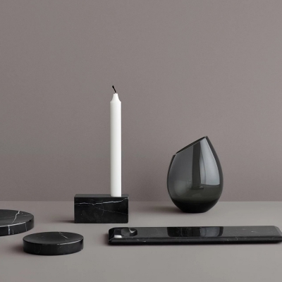 블로무스 드롭 꽃병 S 2colors - 스모크