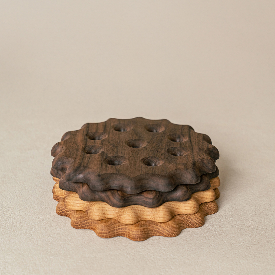 지아띠 쿠키 냄비받침 - 월넛/오크