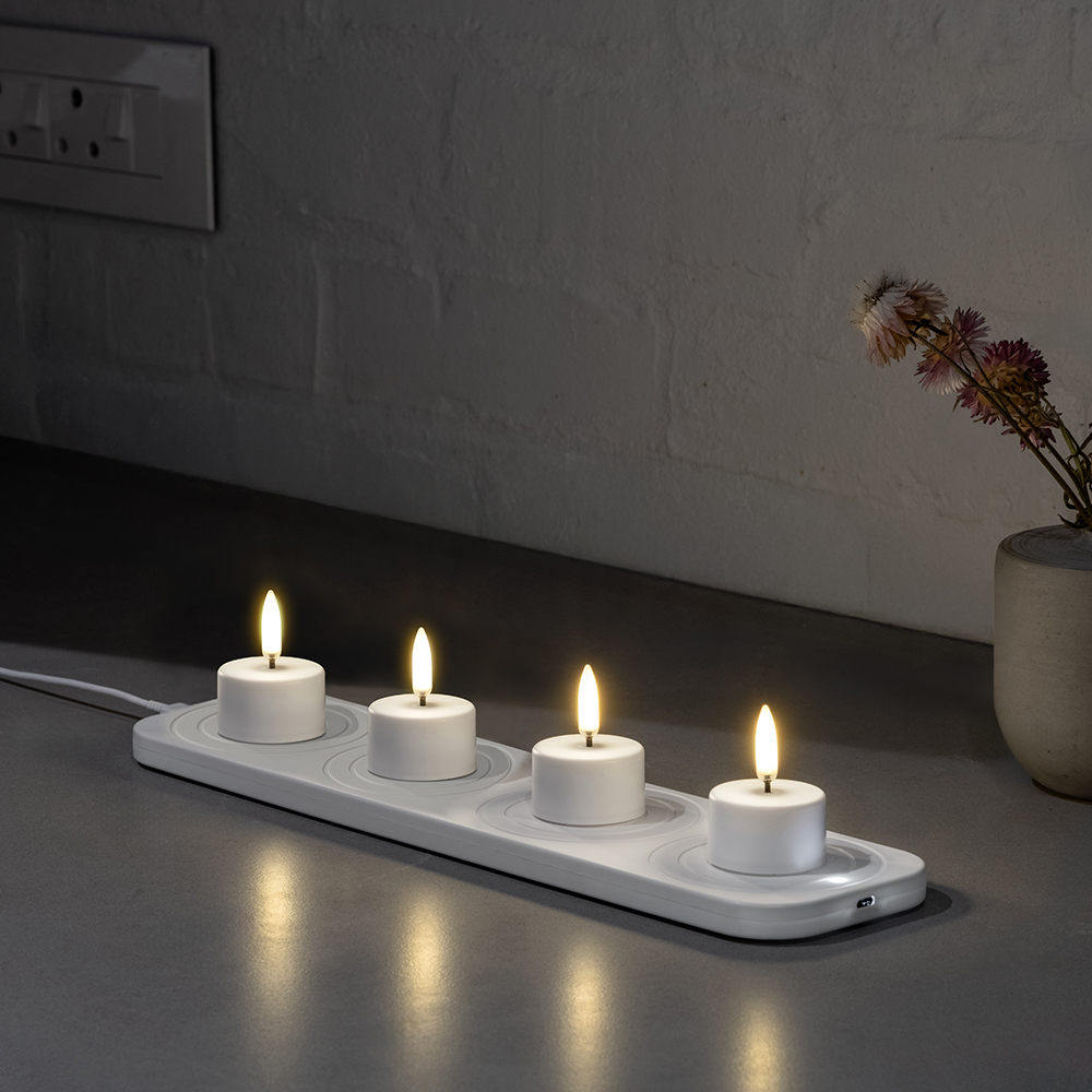 우유니 충전식 티라이트 캔들 4P 2 colors