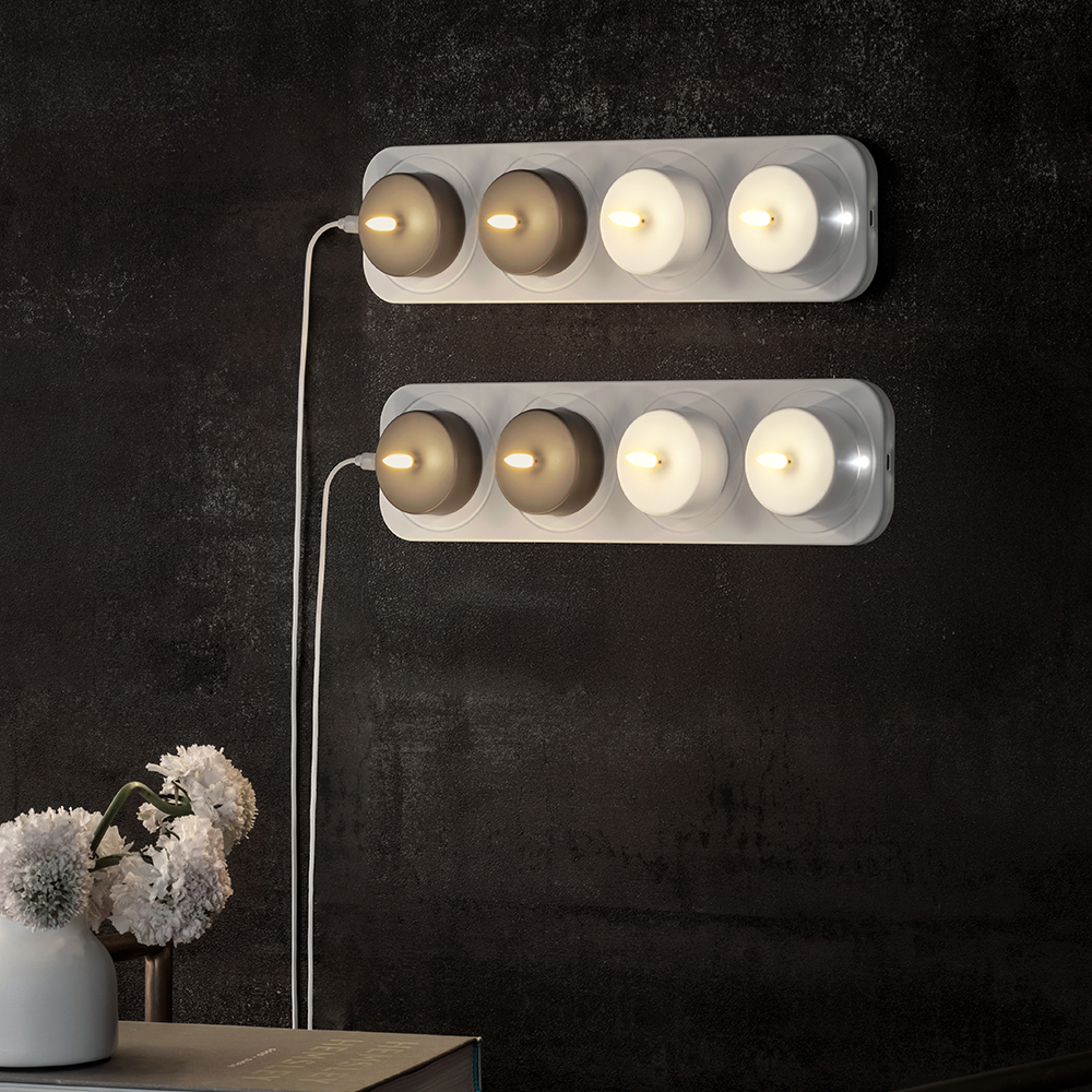 우유니 충전식 티라이트 맥시 캔들 4P 2 colors