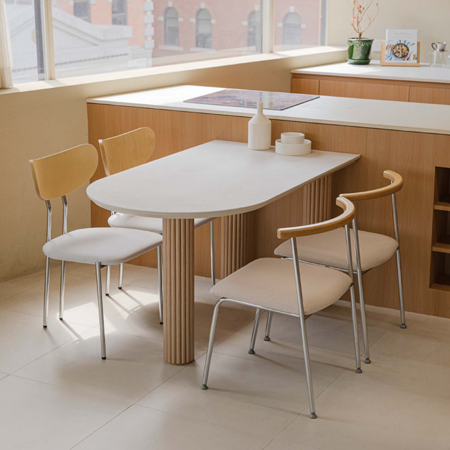 (페스타세일) 베노식스 오크닉 세라믹 반원테이블