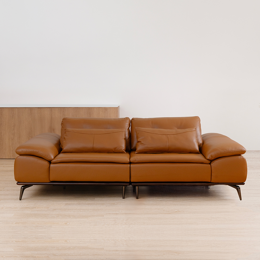 (페스타세일) [파찌홈] 바흐 3인용 가죽 슬라이딩 모션소파