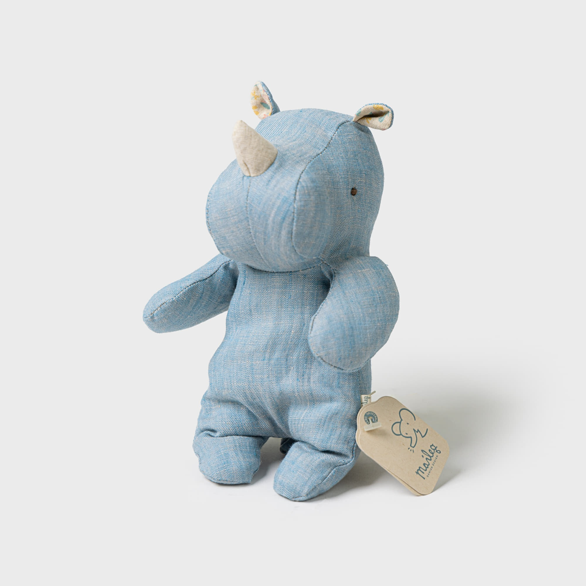 (12월특가) [단독최저] [메일레그] 사파리프랜드 코뿔소 인형 애착인형 - Small (Blue&Sand) (-12/25)