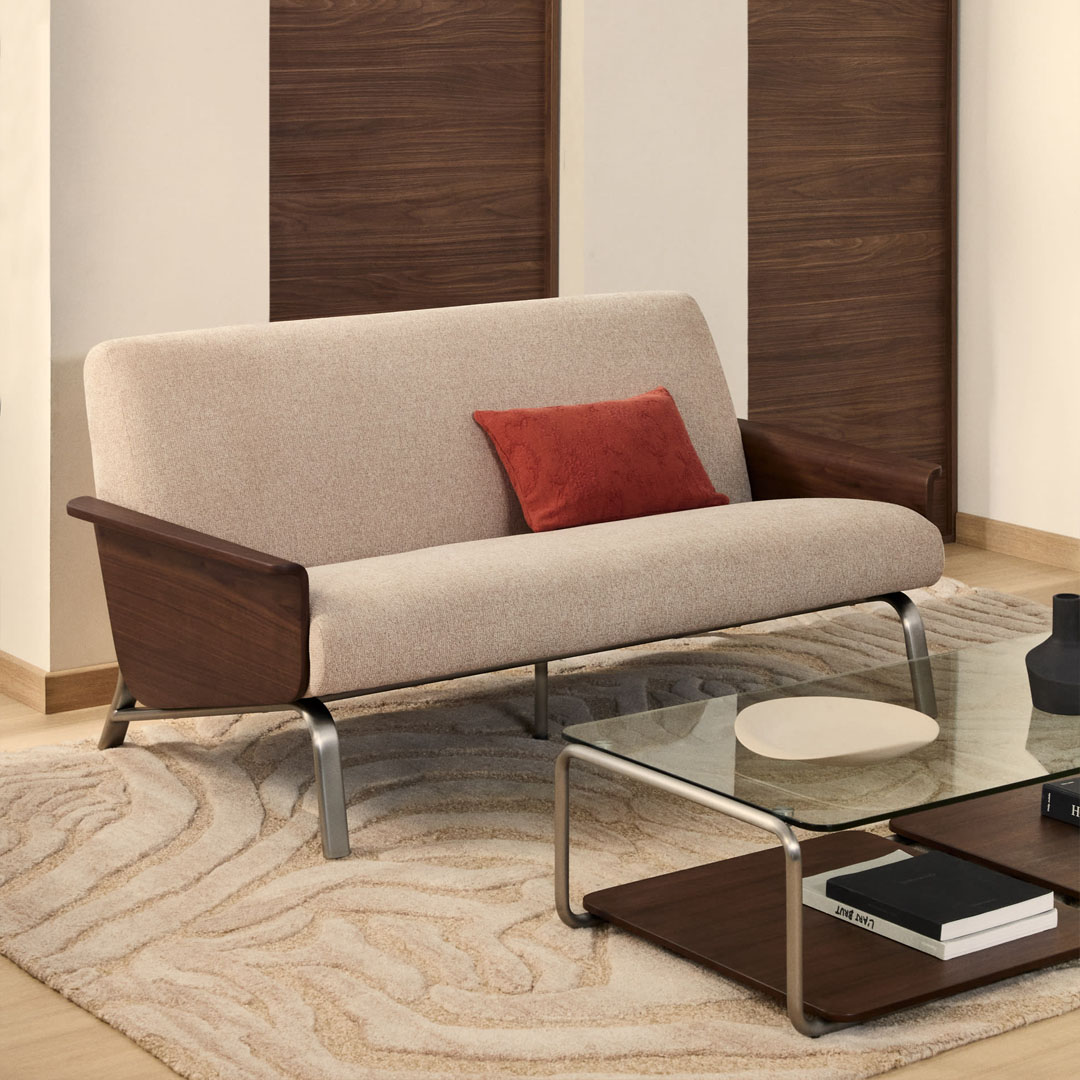 (1월특가) [단독최저+쿠폰] 케이브홈 AMSEN 암센 2인소파 (월넛&브라운)  (-2/2)