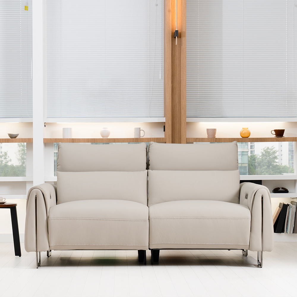 (2월특가) [파찌홈] 에블린 3인용 가죽 3모터 리클라이너 소파