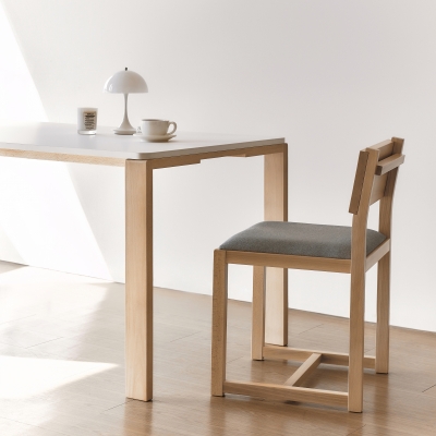 (1월특가) 세마나 화이트엣지 원목 테이블 - 1600x800 / SEMANA White(Fenix) Edge Table