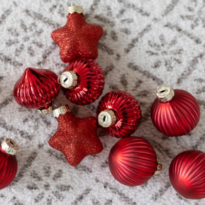 아티파티 미니글라스볼 오너먼트 12개세트 최고급 글라스 크리스마스 작은 트리장식 리스장식