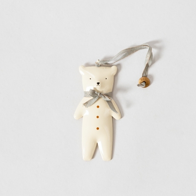 [메일레그] 크리스마스 테디베어 메탈 오너먼트