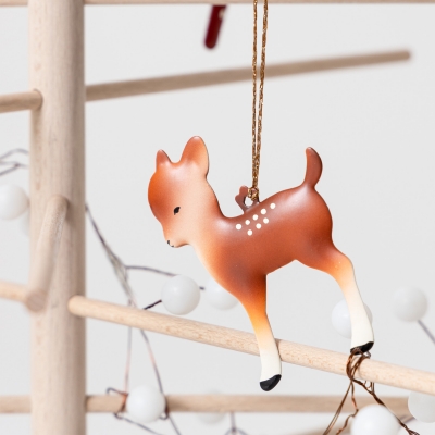 [메일레그] 크리스마스 밤비 메탈 오너먼트 - Small