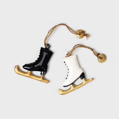 [메일레그] 크리스마스 스케이트 메탈 오너먼트 2종 세트