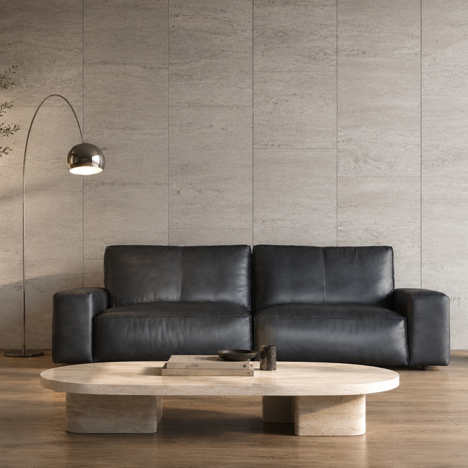 (8월특가) 세마나 후베스 천연가죽 3인 소파 SEMANA Juvess Sofa 3 Seater
