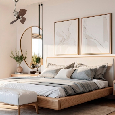 파로 바르셀로나 베드라 실링팬 천장형 선풍기 45cm 니켈우드