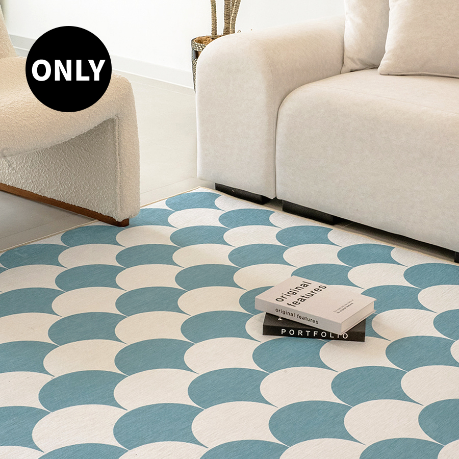 (슈퍼세일) [르위켄 단독] 데이드리머 하울 먼지없는 사계절 단모 거실러그 - 3sizes