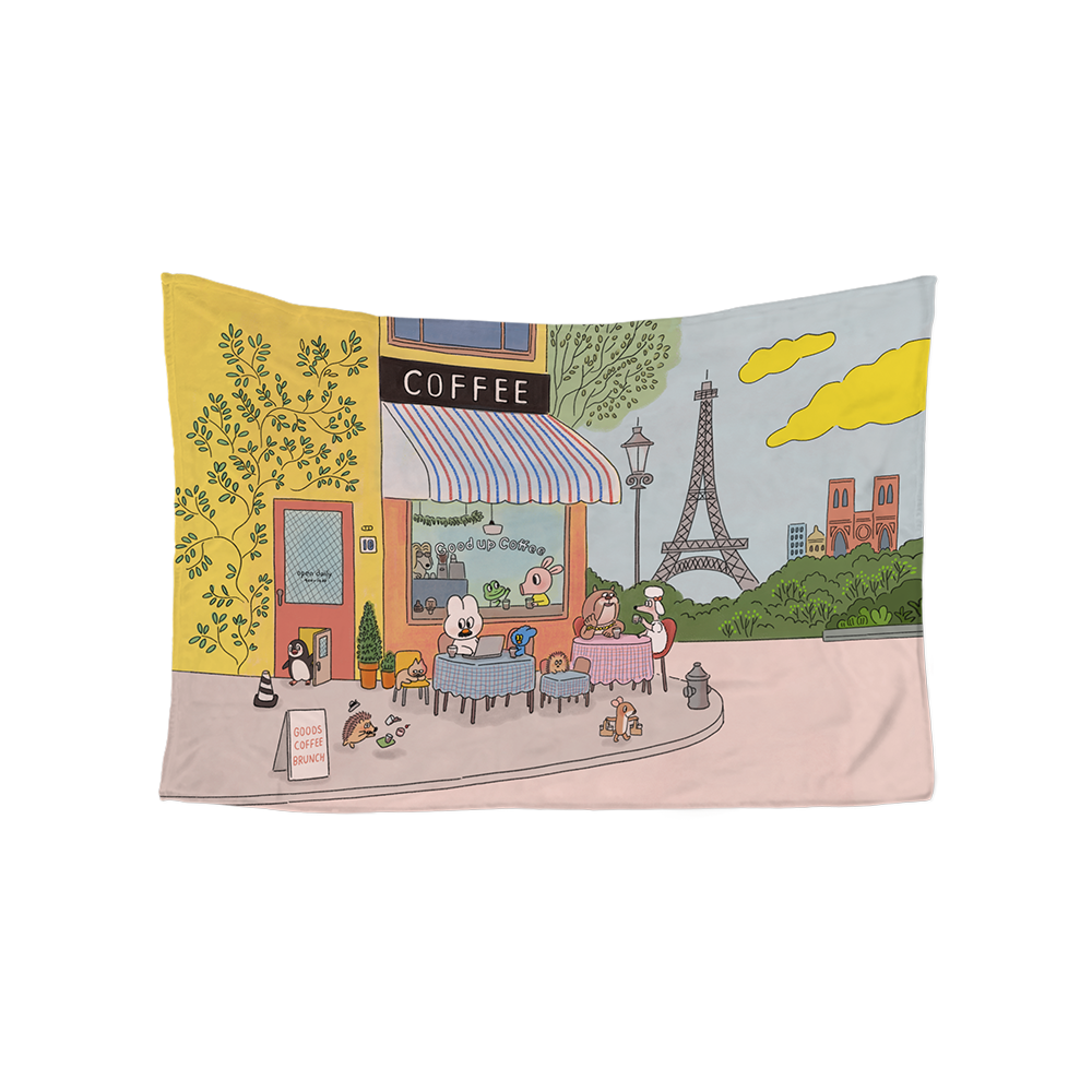 아티쉬 담요 - 굴리굴리/ Coffee Time in Paris