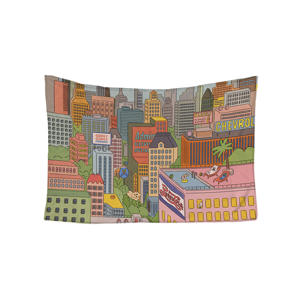 (1월특가) 아티쉬 담요 - 굴리굴리/ Rooftop Rest in the City (-2/2)