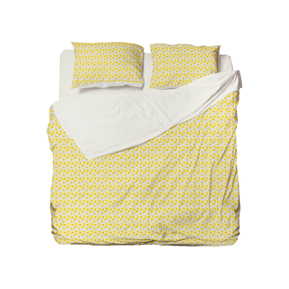 아티쉬 침구세트 - 제시카 닐슨/ Yellow Bloom 60수 고밀도 무봉제 차렵이불&베개 SS/Q