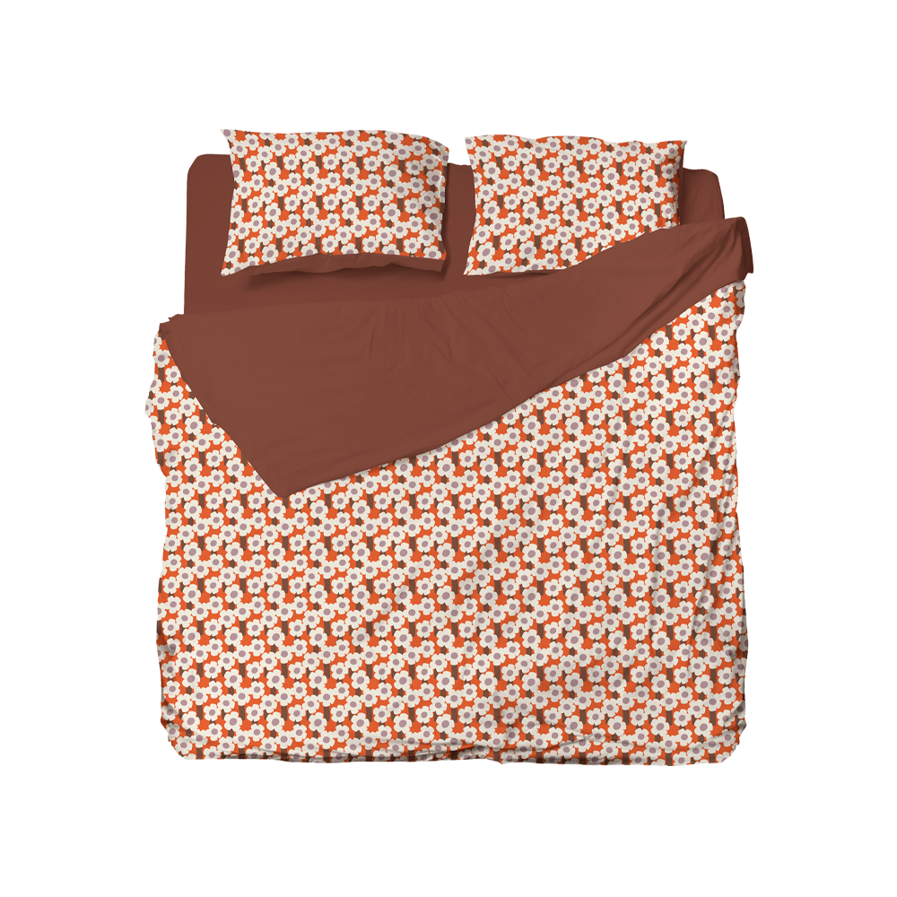 아티쉬 침구세트 - 제시카 닐슨/ Tangerine Flower 60수 고밀도 무봉제 차렵이불&베개 SS/Q