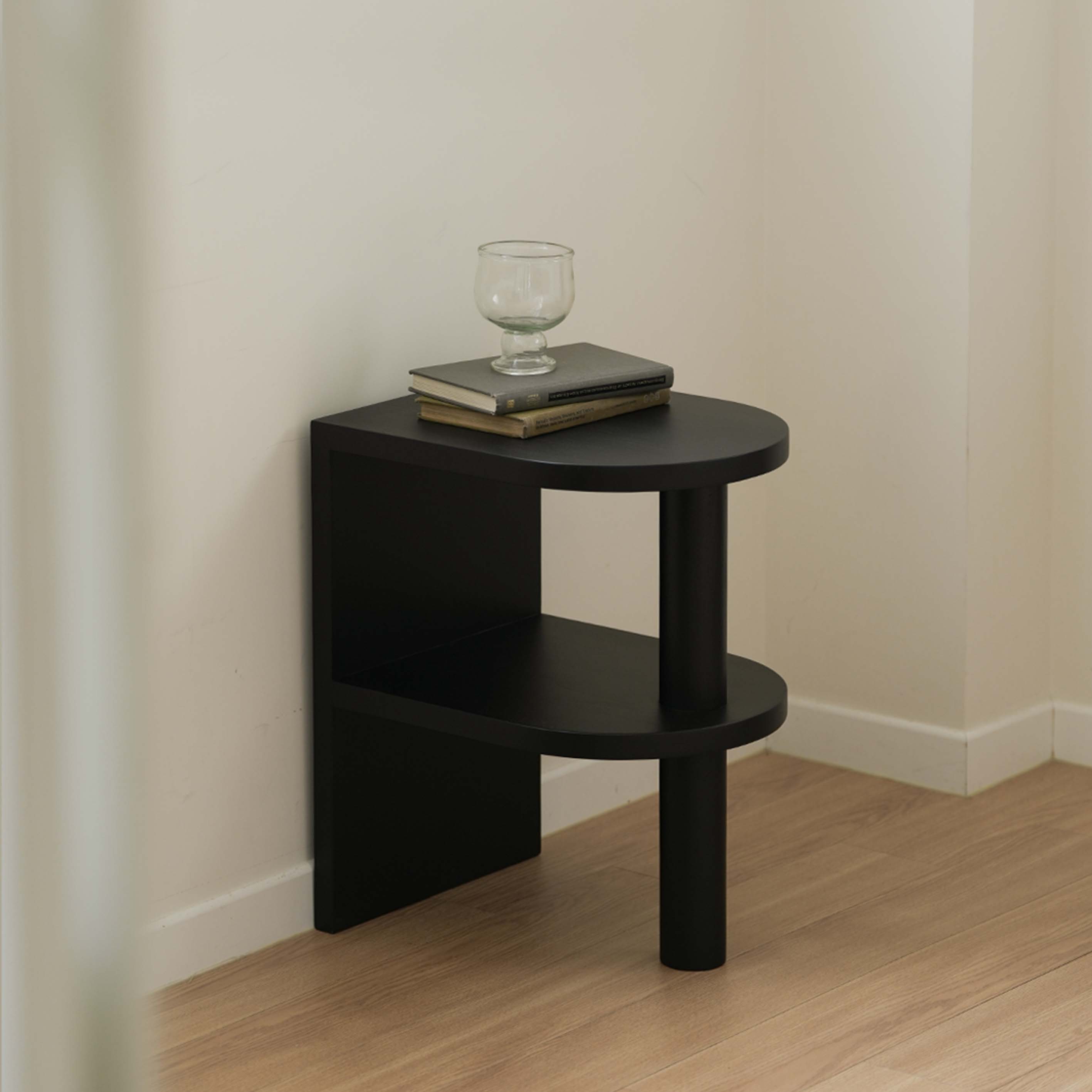 (2월특가) 라미에스 에트나 ST-04 애쉬 블랙 원목 소파 침대 사이드 테이블