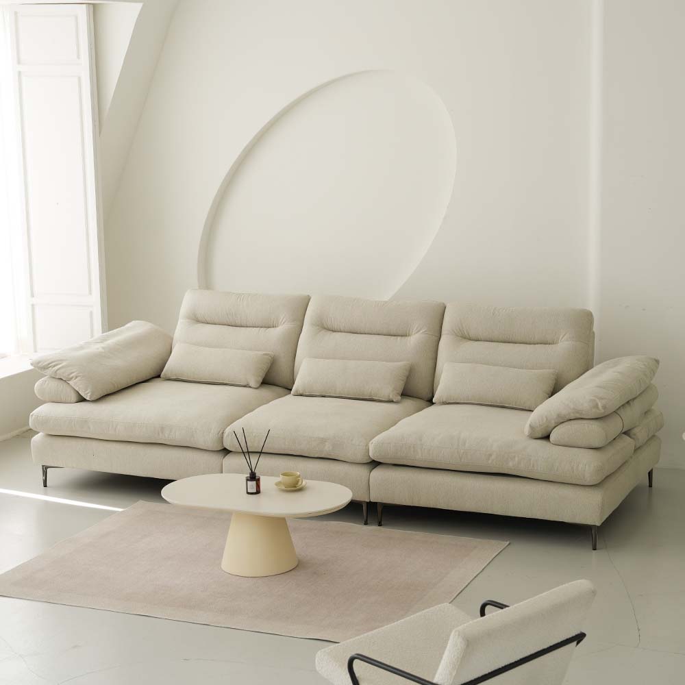 (2월특가) 라미에스 마르디 이지클린 일자형 코너형 패브릭 소파 3인 4인 (-2/16)