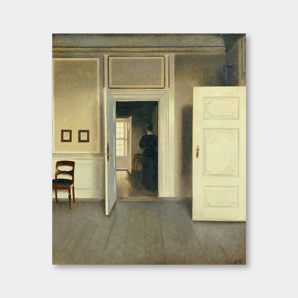 오픈에디션 / 빌헬름 함메르쇼이 / A Woman in an Interior, Strandgade 30, 1901 (액자포함)