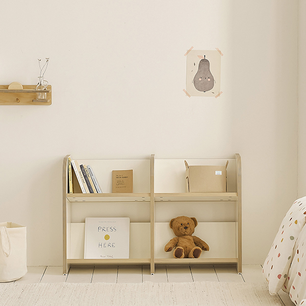 (1월특가) 아이엔지홈 토리 마이북 2단 더블 오픈책장 유아책장 (-2/2)