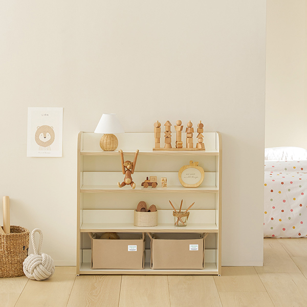 (1월특가) 아이엔지홈 토리 마이토이 4단 낮은 교구장 유아책장 (-2/2)