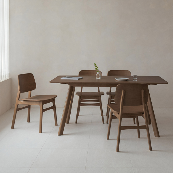 (2월특가) 아이엔지홈 플로 원목 식탁세트 4인용 1600 1800 테이블 (식탁+의자4) 2colors (-3/3)