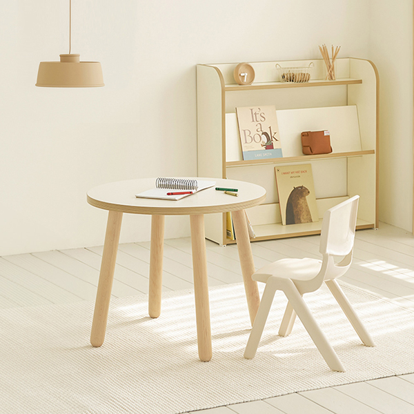 (1월특가) 아이엔지홈 오즈 테이블 원형 600 책상 의자 세트 (책상+의자1) (-2/2)