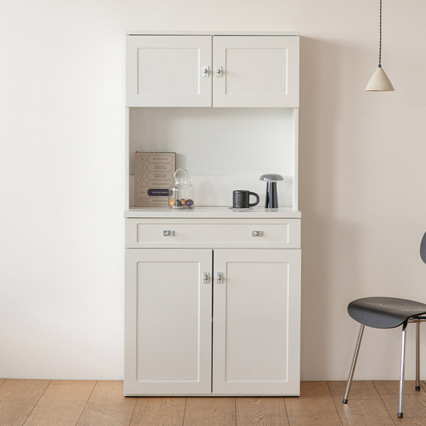 (1월특가) 아이엔지홈 킨포 화이트 심플 주방수납장 상부장세트 800 2types (-2/2)