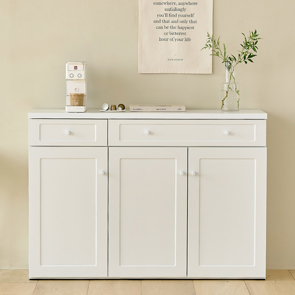 (1월특가) 아이엔지홈 킨포 화이트 심플 주방수납장 1200 3types (-2/2)