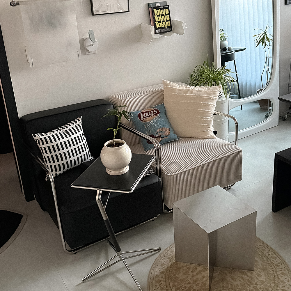 (1월특가) [단독최저] 헨지디자인 모엔 1인 이지 체어 (비건레더 / 블랙) (-1/31)