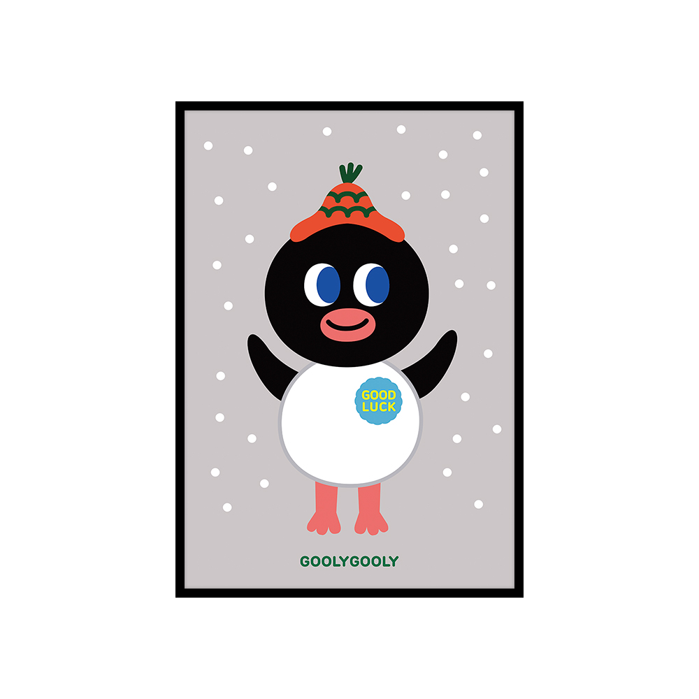 아티쉬 포스터- 굴리굴리 PENGI SNOW (액자포함)