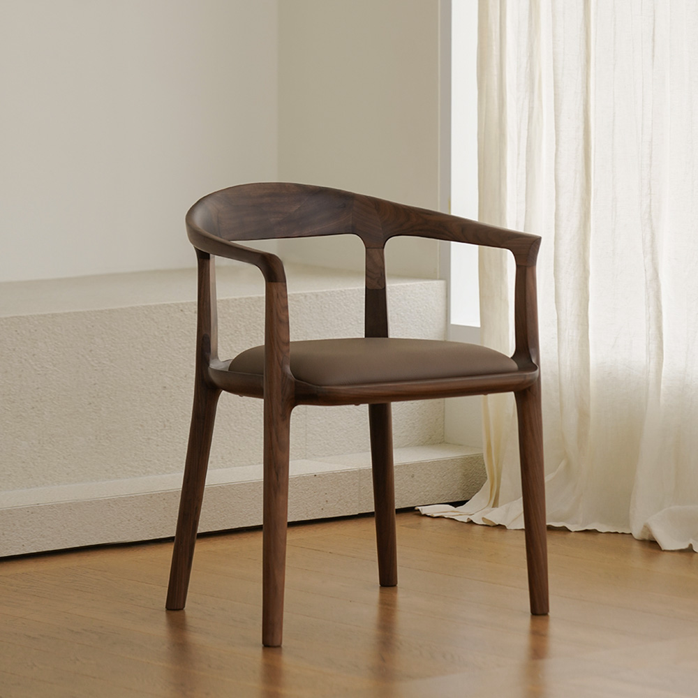 (1월특가) 라미에스 요한 월넛 호두나무 원목 식탁 의자